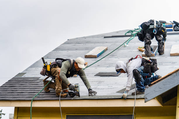 Professional Roofing technician working in Evansville, WI